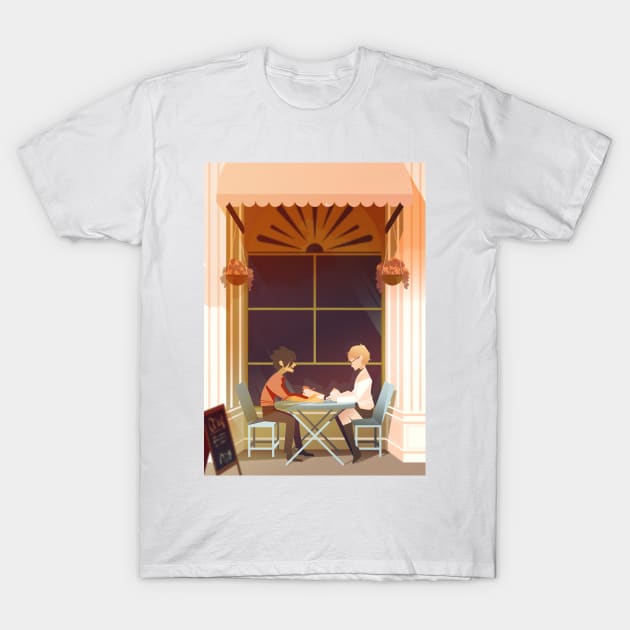 HQ: Cafe Date T-Shirt by MOONSTERM